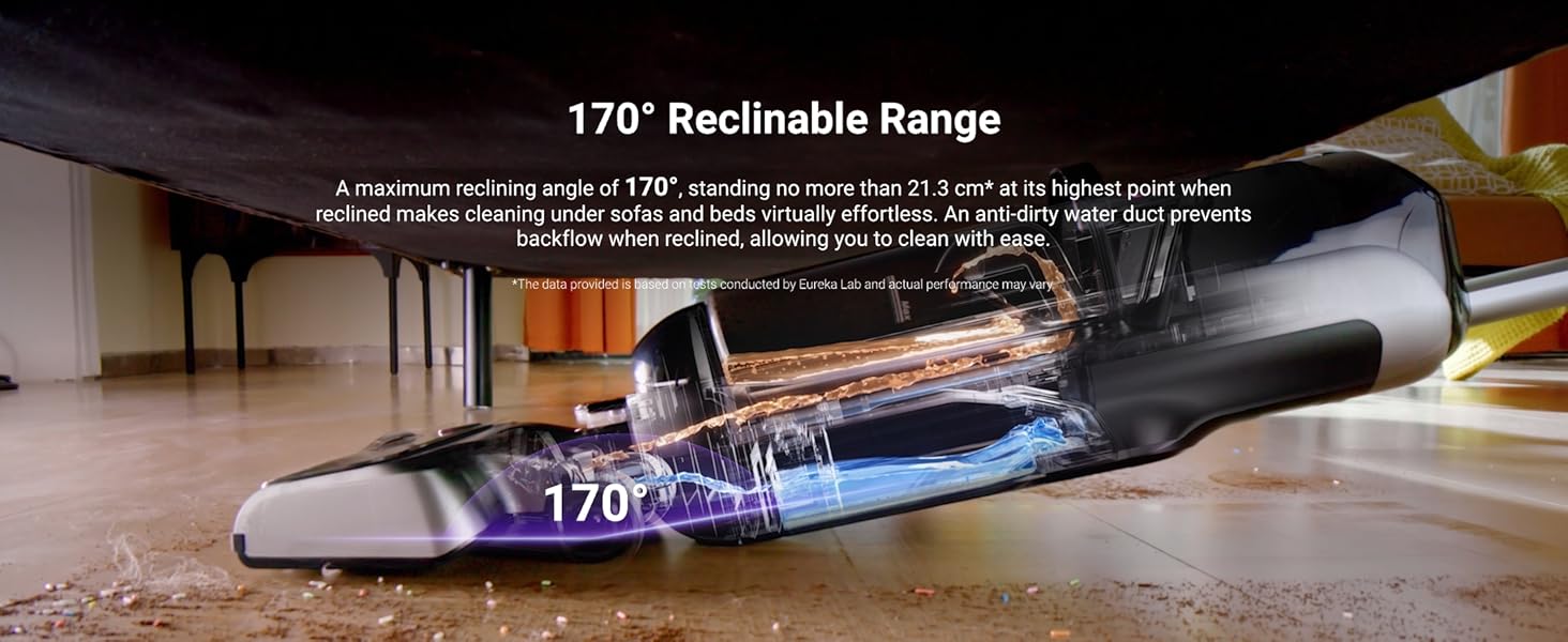 Eureka RapidWash 630 Cordless Wet Dry Cleaner 170° Reclinable Hot Air Drying Self Cleaning Vacuum Mop Combo for Hard Floors Pet Hair Sticky Messes, TiktokShopSpringGlowUp