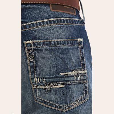 Ariat Men's M5 Medium Wash Slim Fit Straight Leg Stretch Jeans