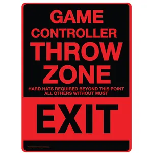 Metal Tin Sign "Game Controller THROW ZONE" Bedroom Gamer Wall Decor #F-101