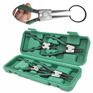 Professional Circlip Pliers Set, Snap Ring Pliers, Durable Metal-Structure Circlip Pliers Set with Storage Box, Hand Tools for Home & Office
