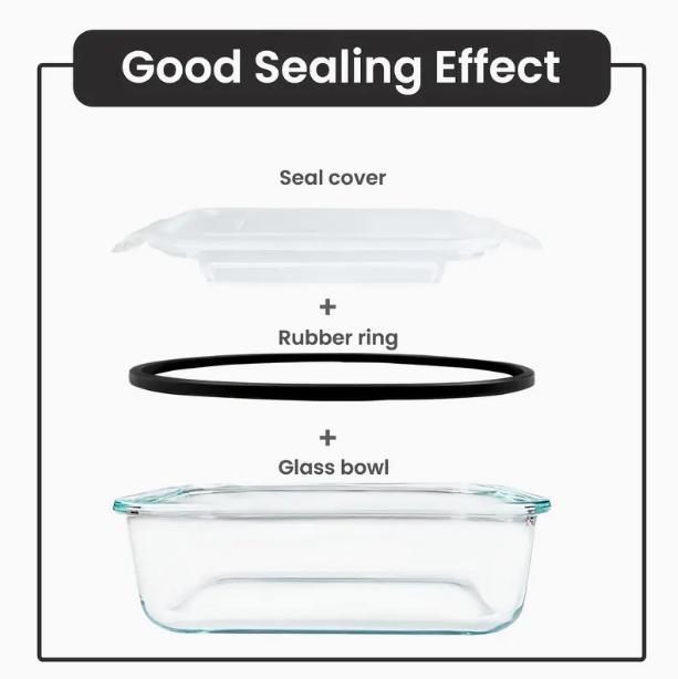 Premium Glass Food Storage Containers 8 Pack Airtight Leak-Proof Microwave Oven Freezer Dishwasher Safe BPA Free Stain-Resistant Easy-Clean for Meal Prep Bento Boxes Kitchen Utensils container large -safe