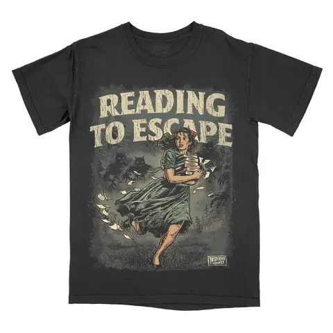 Reading To Escape Comfort Colors Unisex T-shirt Gothic Alternative Fashion Booktok Smut Reader Top Tshirt Streetwear Short sleeve Printed Cotton Alt Goth