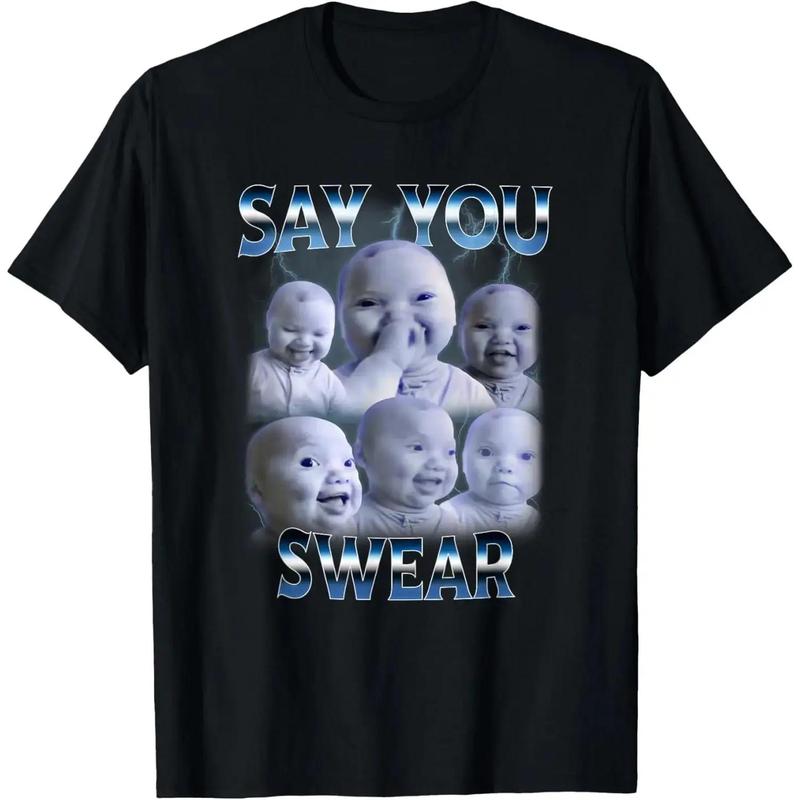 Funny AI Baby Holding Laugh Meme Viral Trend T-Shirt