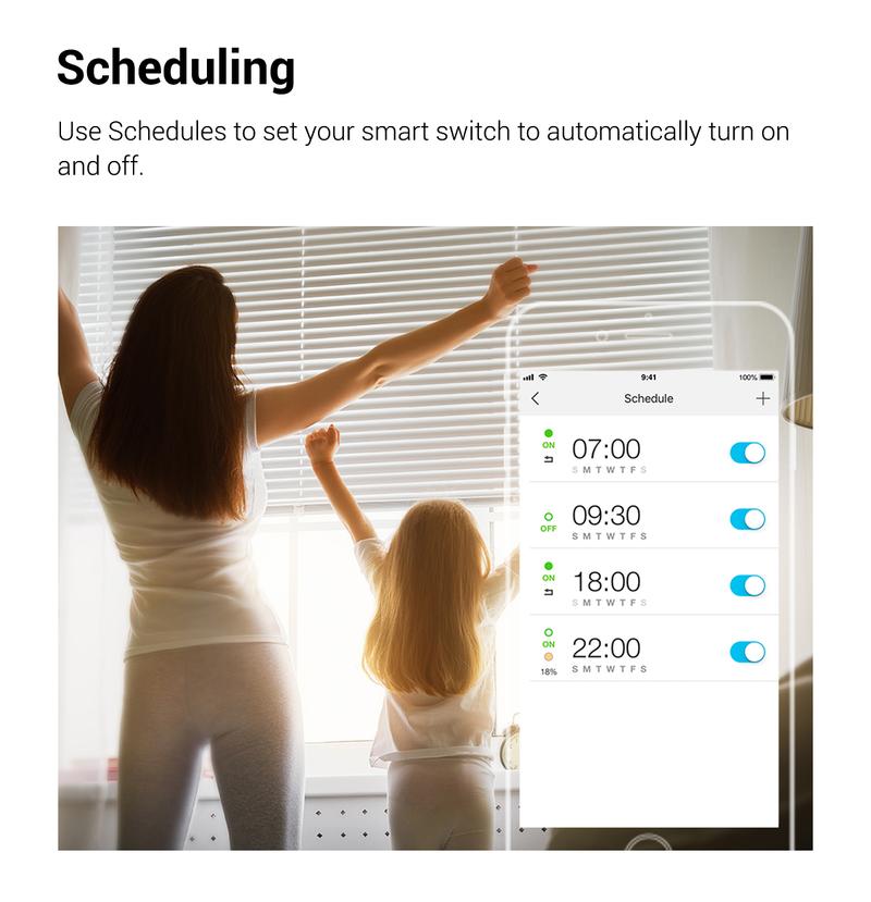 Tapo S500 (4-Pack) – Single-Pole Smart Light Switch | Matter-Ready* | Works with Alexa, Google & Samsung Bixby | App & Voice Control | Scheduling & Away Mode | Neutral Wire Required | UL Certified | 2.4 GHz Wi-Fi | No Hub Needed