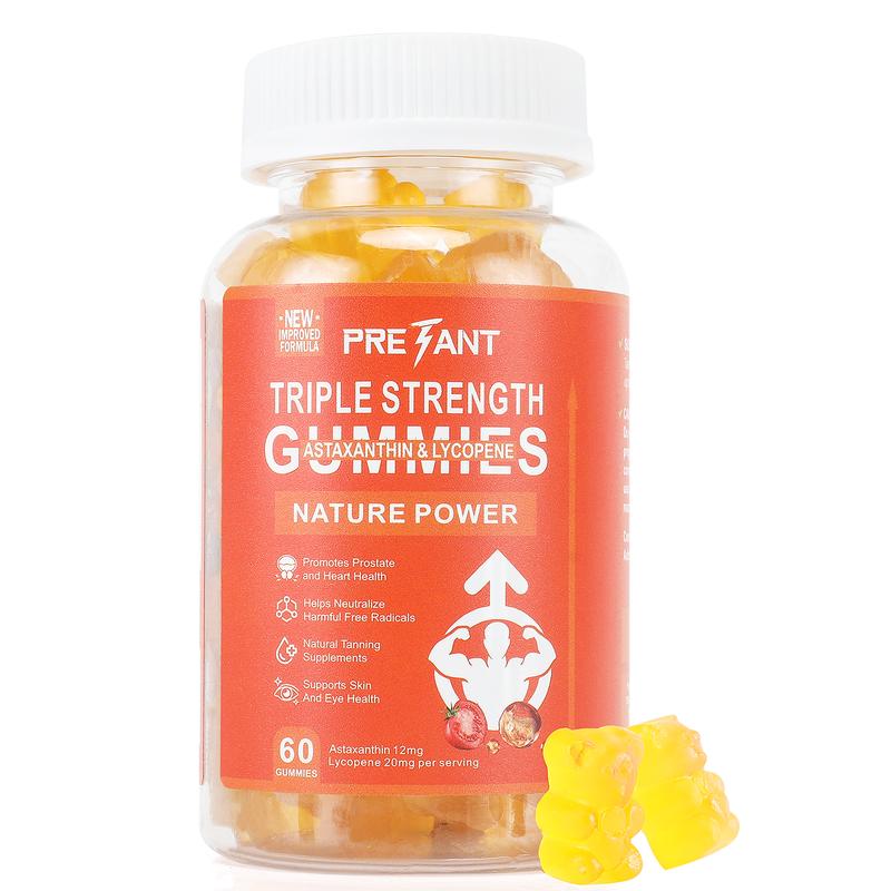 PRETANT-Astaxanthin + Lycopene -Clinical Strength Carotenoids Skin Supplement w. 100% Natural Astaxanthin from MicroAlgae - Best Astaxanthin Supplements for Skin Health & Pigmentation Healthcare Fitness