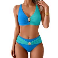 Blue and Aqua-cross Back