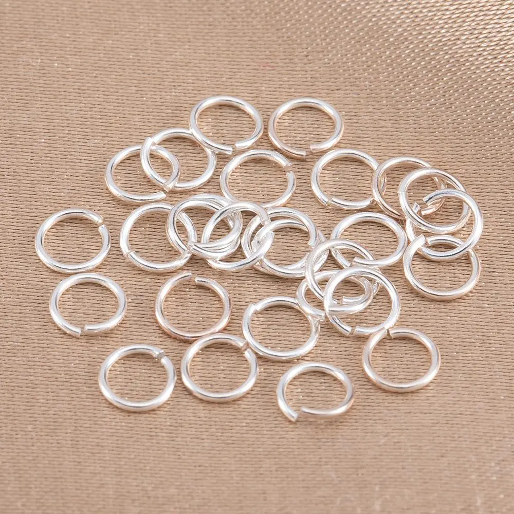 30Pcs 925 Sterling Silver Open Jump Rings 3-6mm Split Ring for DIY Earrings Bracelet Jewelry Craft Making Connector Findings