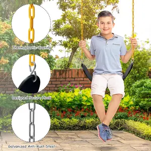 【Mother's Day Gift】#MemorialDaySale 2PCS Swings Seats Heavy Duty with 66" Chain, Playground Swing Set Accessories Replacement with Snap Hooks, Support 250lb