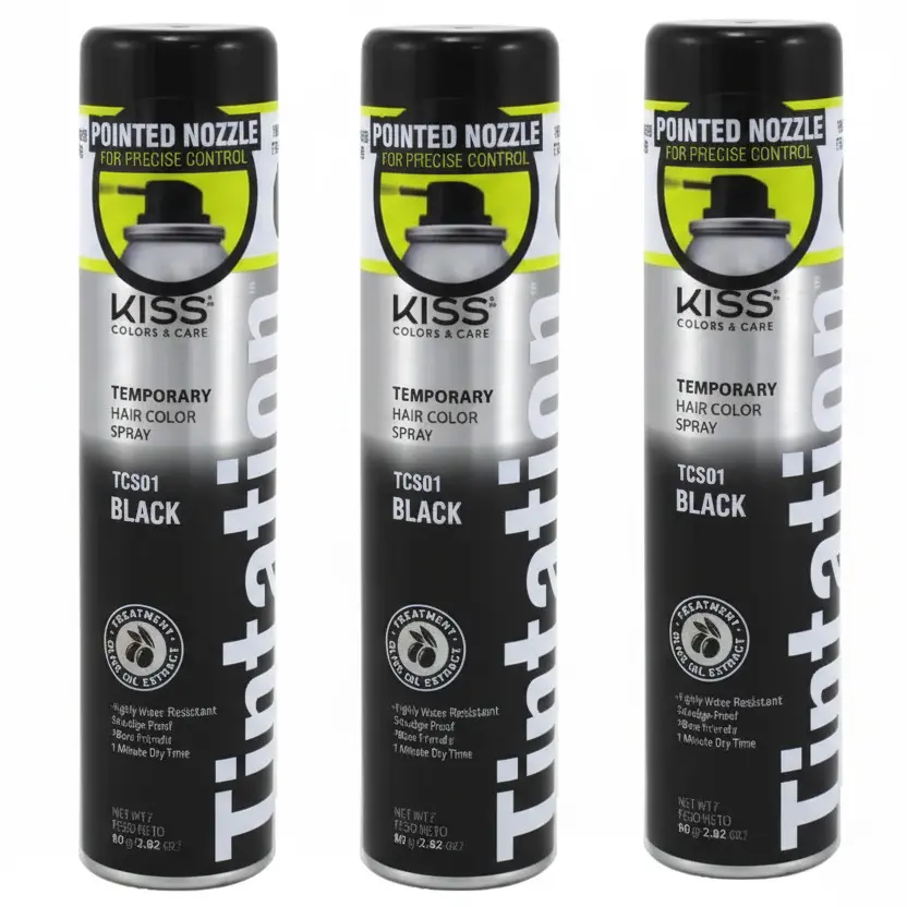 3 Pack Tintation Temporary Hair Color Spray TCS01 - Black Blonde Ombre Highlight, Blonde Highlight Mixed Formula, Root Hair Touch Up (Beauty & Personal Care, Haircare & Styling), All