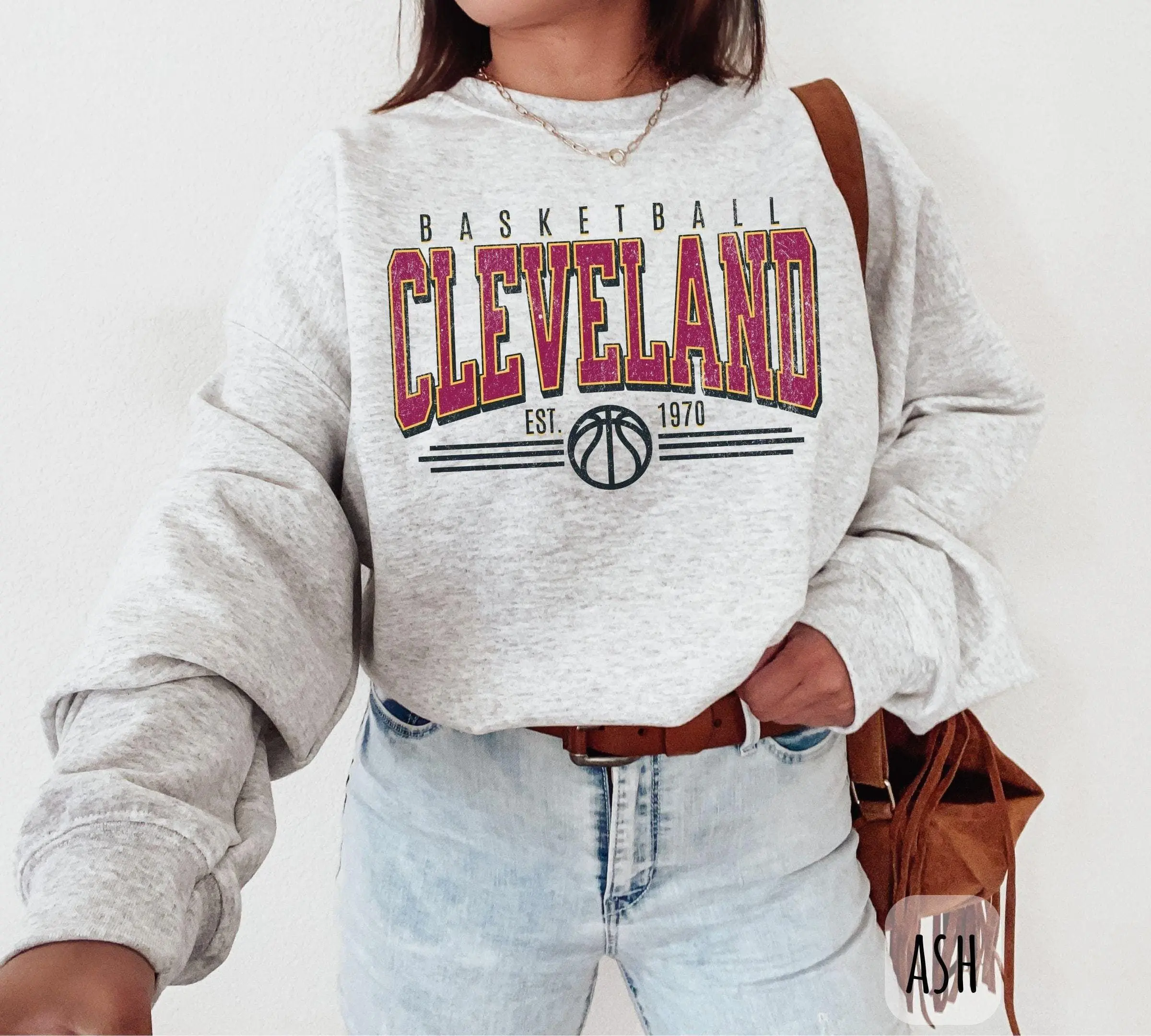 Vintage Cleveland Basketball Sweatshirt | Retro Cleveland T-Shirt or Hoodie for Fans | The Land Game Day Apparel