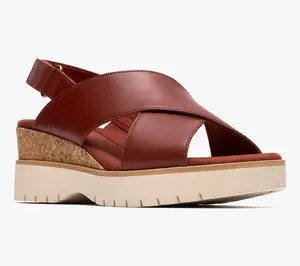 Clarks Collection Leather Heeled Sandals -Diaz Cross Clarks Collection Leather Heeled Sandals -Diaz Cross