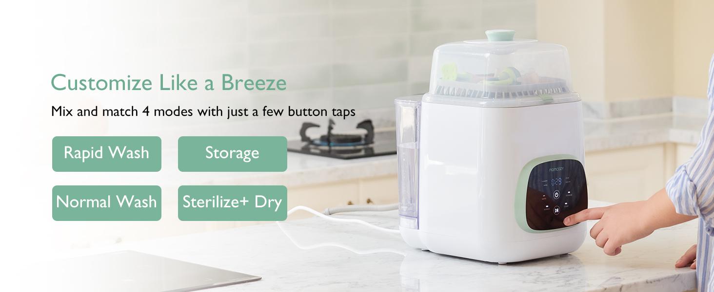 Momcozy KleanPal Pro Baby Bottle Washer - Sterilizer & Dryer Combo for Easy Cleaning - Bottle Washer Machine for All Bottles, Pump Parts & Baby Item Care - Save Time & Effort