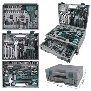 355-Pcs Electric Tool Set Kit - Tool kit with 12V Cordless Power Drill Driver Toolbox Storage Case with Drawer, Drill Set Perfect for Homeowner, Diyer, Handyman