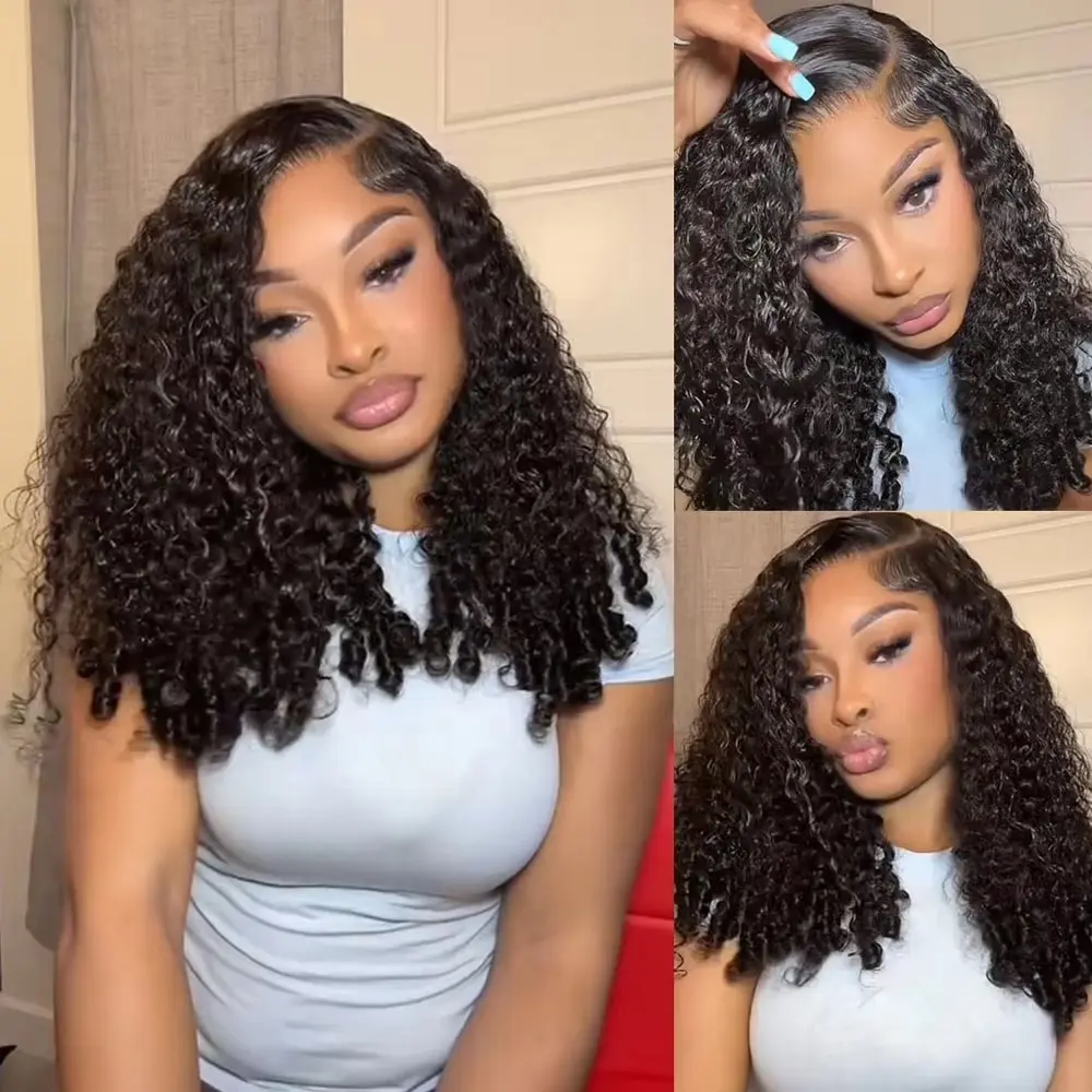 CORIIANA 13x6 Glueless Wigs Human Hair Ready To Wear Pre Plucked Burmese Curly & Kinky Curly & Body Wave & Kinky Straight 13x6 HD Lace Frontal Wig For Black Women 200% Density Beginner Friendly