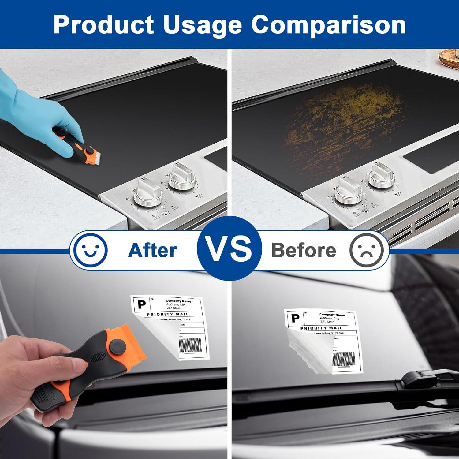 Easy-to-Use Scraper Tool Set with Safe Double-edged Plastic Blade & Sharp Metal Blades for DIY Enthusiasts - Ergonomic Grip for Comfortable Cleaning