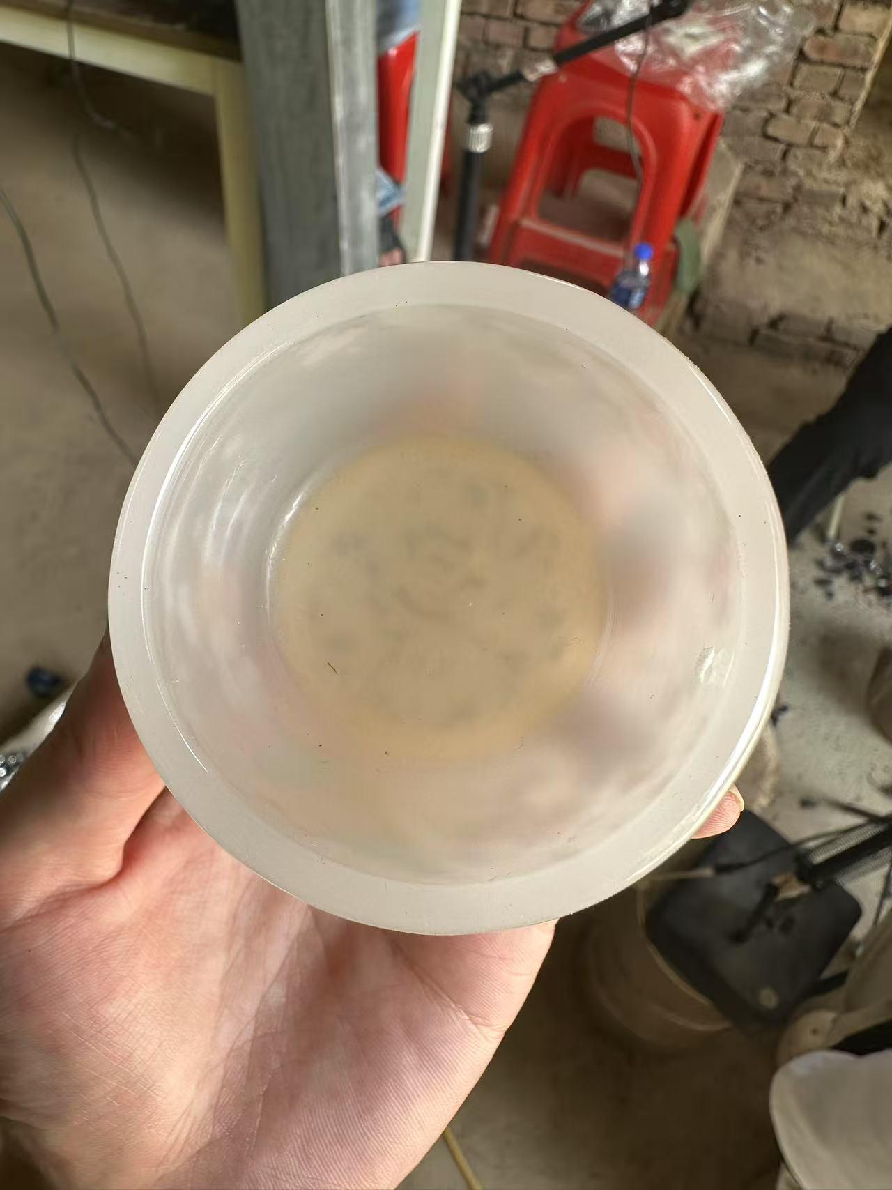 Opaque White Agate - Like Jianzhan Teacup with Plum Blossom & Birds Pattern{Special link for live only}