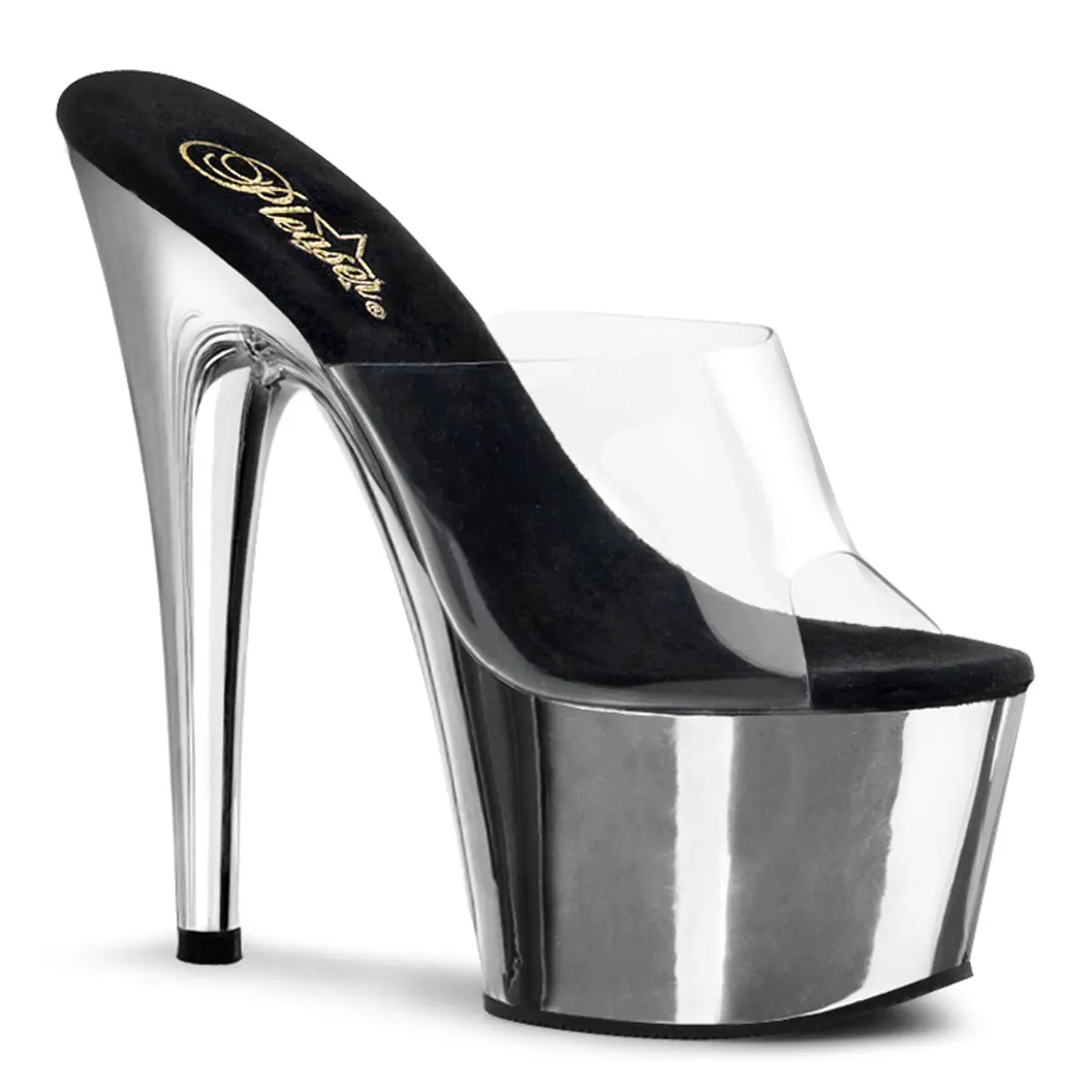 Pleaser Women's Adore-701 High Heel Shoes - Elegant Open Toe, Classy Sandals, High-Platform Footwear for Performers, Statement Shoes, Heeled Sandals