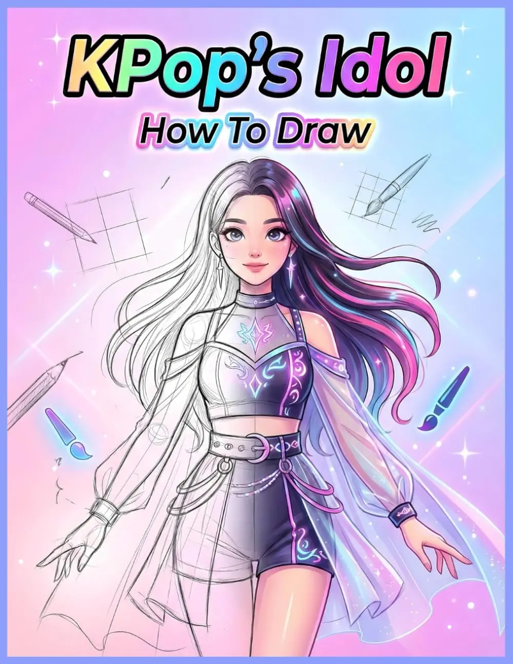 How To Draw KPop's Idol Characters: Large 8.5 x 11 in, Perfect for Young Adults, Paperback