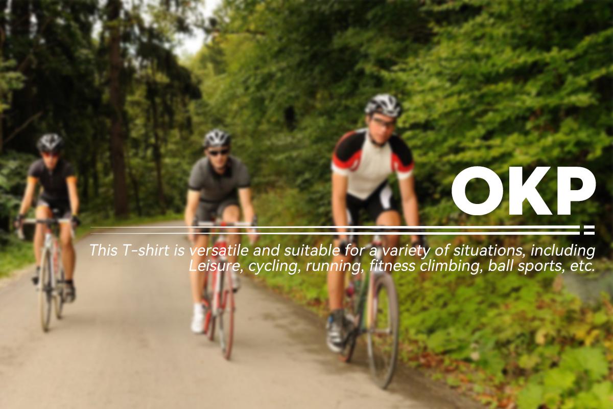 OKP Five Pack Men's Highly Elastic Moisture-Wicking T-shirt Soft, Quick-Drying, Breathable Sports Solid Color Short-Sleeved Round Neck Running Fitness Lightweight Top, Four Seasons gym wear cycling Athletic Workout Clothing SpringStatements