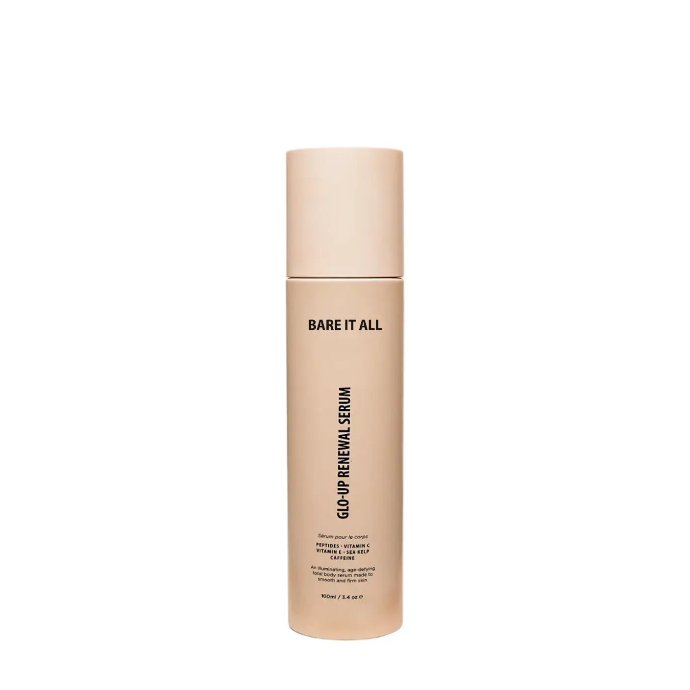 Bare It All Skin Glo-Up Renewal Serum - 100ml Anti-Aging Body Serum - Peptides, Caffeine & Glaucine - Firms, Sculpts & Contours - Smooths Cellulite - Instant Body Glow - Sun Damage Repair - Vegan & Cruelty-Free - For Women
