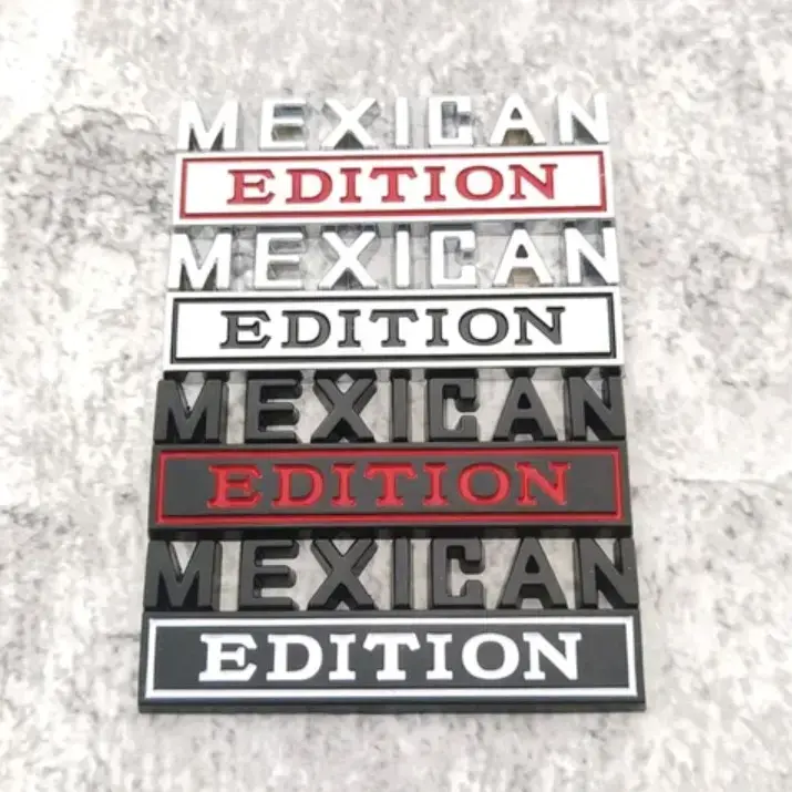 Mexican Edition Emblem for Car, 3D Car Letters Metal Material Sticker, Auto Side Fender Rear Bumper Badge Decoration Decals, Vehicle Exterior Accessories for SUV Truck