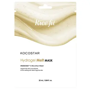 [Kocostar] Rice Fit Hydrogel Melt Mask | Patented Eucalyptus Lyocell Mask | Formulated with Rice Bran and Fermented Ingredients | Improves Skin Tone and Complexion | Hypoallergenic (4 pack)