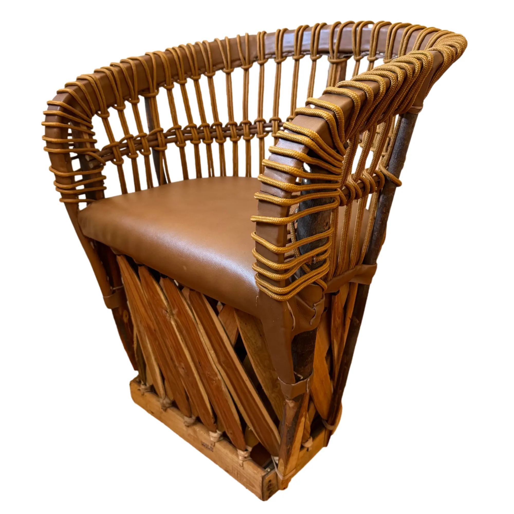Mexican Handmade Cushioned Equipal Chairs- Acapulco
