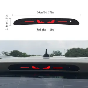 Stylish Light Brake Lamp Sticker - High Position, Carbon Fiber Appearance, Durable PET Material, Paste on Front, Add Logo for Car Safety and Style SpringStatements