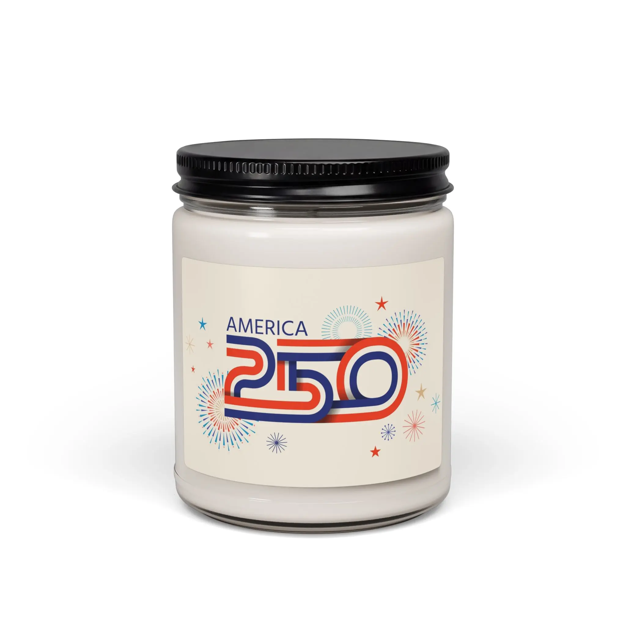America 250 Patriotic Candle | Soy Candle 9oz, Fireworks Label | 4th of July