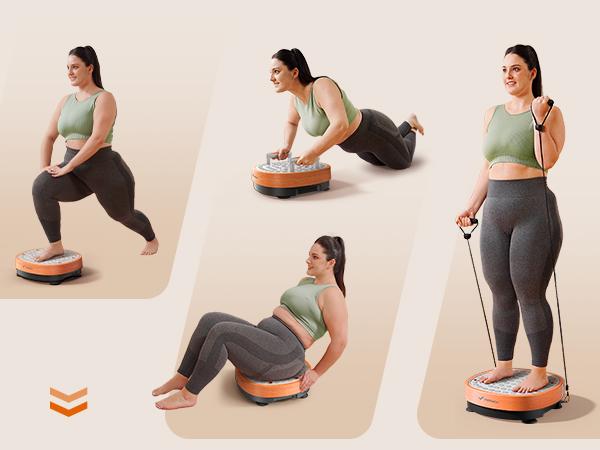 MERACH Round Model Vibration Plate Exercise Machine with massage, Lymphatic Drainage Machine, Whole Body Workout for Wellness and Fitness, dealsforyoudays