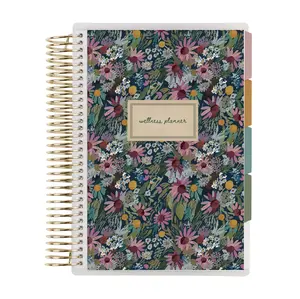 A5 Coiled Wellness Planner - Florals
