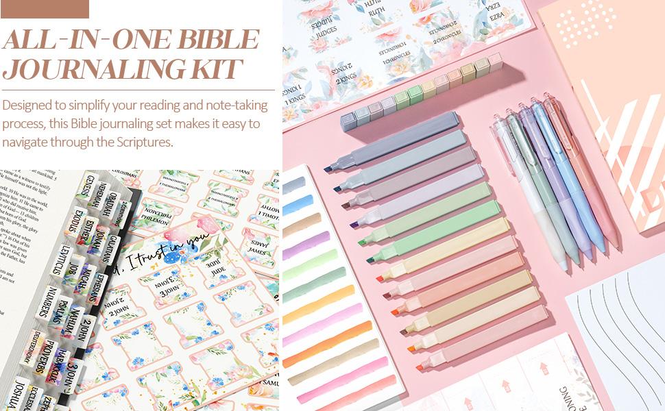 Floe Bible Cover for Women, Large Bible Bag with Shoulder Strap, Book Carrying Case, 12 Highlighters, 5 Gel Pens, 75 Tabs, Bible Study Journaling Kit, Easter Christian Valentine Gifts for Women Floe Bible Cover for Women, Large Bible Bag with Shoulder Strap, Book Carrying Case, 12 Highlighters, 5 Gel Pens, 75 Tabs, Bible Study Journaling Kit, Easter Christian Valentine Gifts for Women