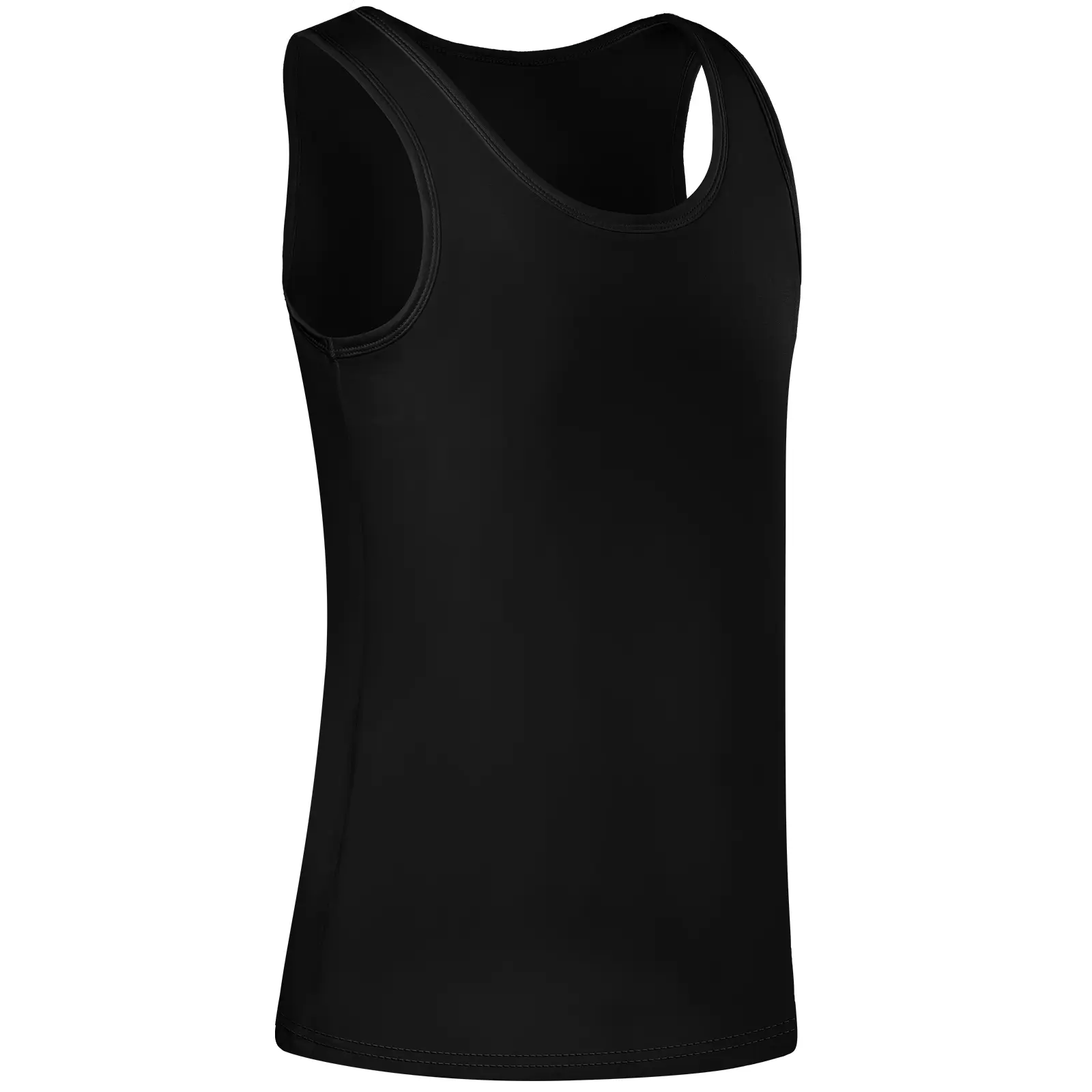 CUTESTREET Women's Breathable Cotton Sleeveless Crew Neck Tank Top with Built-in Hook-and-Loop Chest Binder - Long, Loose, Chic Casual Wear for FTM Transgender Individuals - Halloween, Valentine's Day, Thanksgiving, Easter