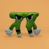 Green plush toy No. 77, 23 cm