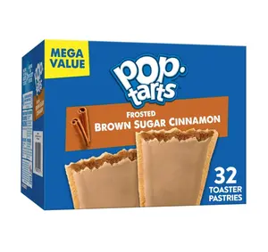 Pop-Tarts Toaster Pastries, Breakfast Foods, Kids Snacks, Family Pack, Frosted Brown Sugar Cinnamon (32 Pop-Tarts)