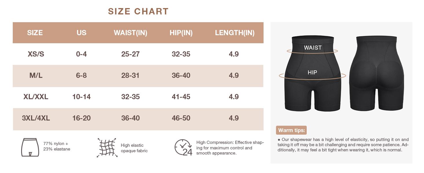 FeelinGirl Tummy Control Shapewear Shorts Shaper for Women High-Waisted Thigh Springtok Fit Everyday