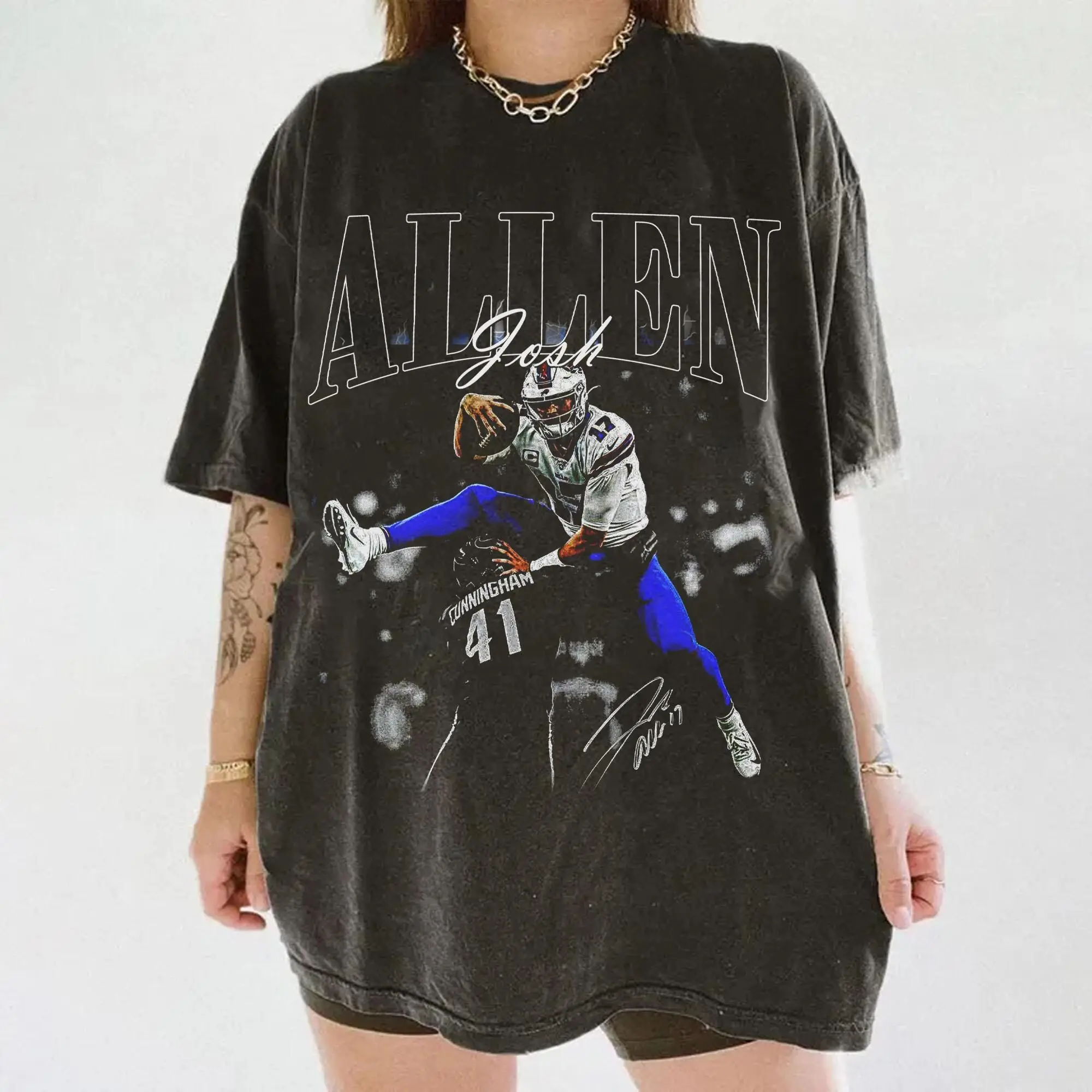 Vintage Allen QB1 Buffalo 90s Shirt, Game Day Tee
