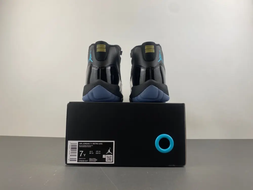 Dark Black Accent Blue Glossy Patent Leather Unisex High Top Classic Basketball Sneakers, Brand New Sealed Comes with Original Shoe Box, Lightweight Cushion Sole Versatile Daily Fashion Shoes