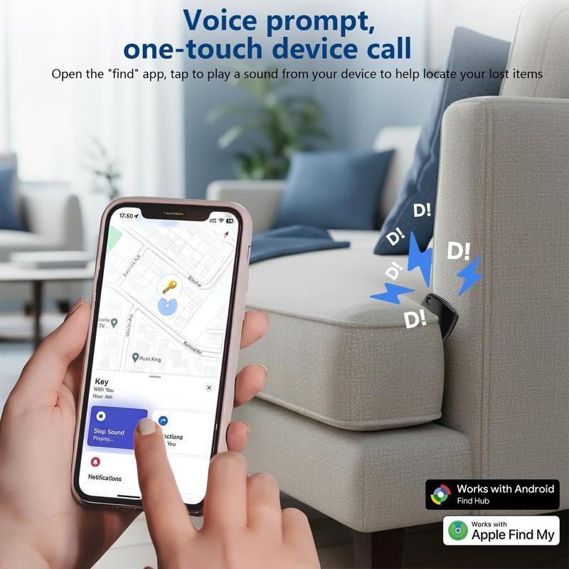 [Free.ship]CENPIN Mini Magnetic GPS Tracker for Car – Hidden Anti-Lost Location Tracker, Weatherproof Portable Device, Works with Apple Find My (iOS ), For Apple iPhone & Android