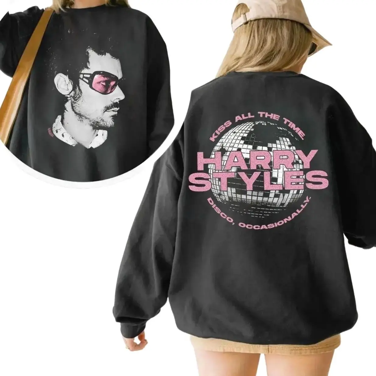 Kiss All The Time Harry Styles Sweatshirt, HS4 Disco Occasionally Fan Crewneck, Retro Concert Tour