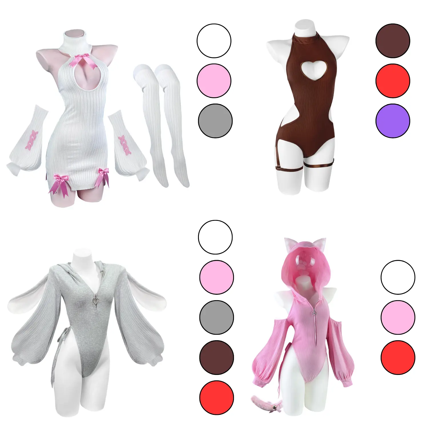 Big Clearance! KoruraClub Women Cute Rabbit Ear Hoodie Soft Knit Sweater Kawaii Cozy Style