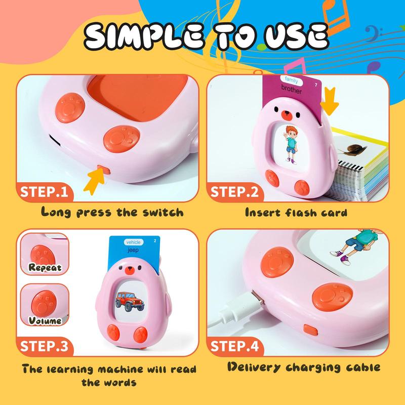 Talking Flash Card Toy for Kids with 224 Sight Words - Educational Language Learning Toy