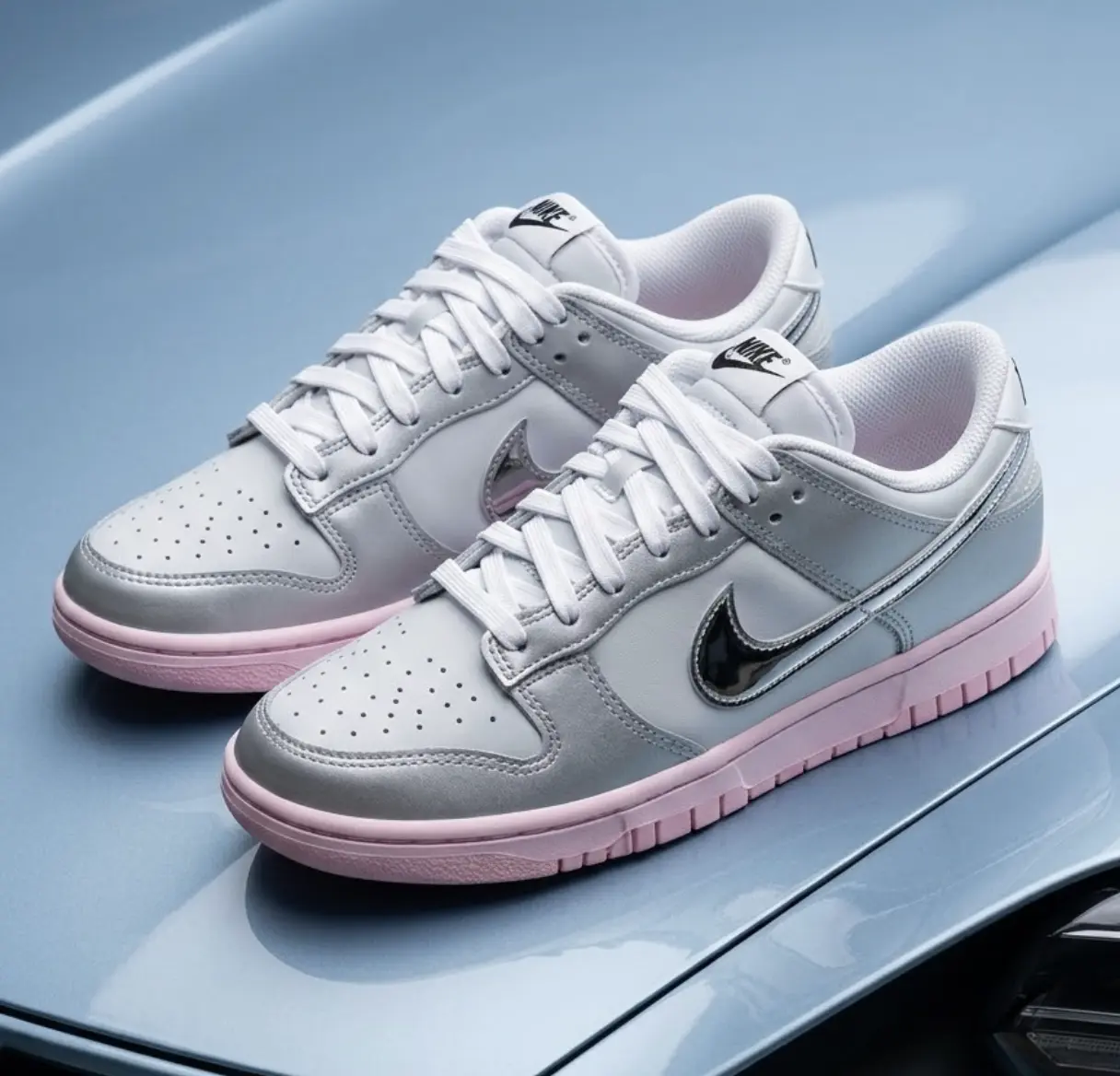 Nike Dunk Low LX Metallic Silver Pink Foam HM3698-006 Womens
