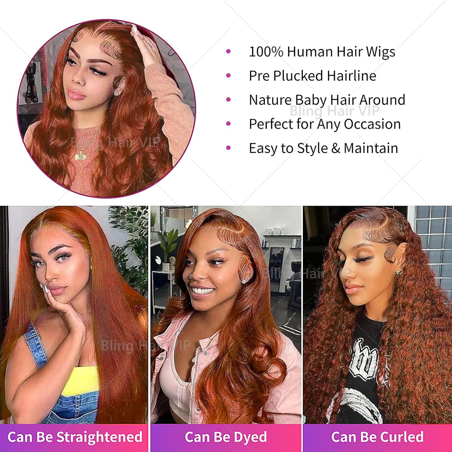 Bling Hair Chocolate Brown Lace Front Wig Human Hair 180 Density 13x6 13x4 Hd Body Wave Lace Front Wigs Human Hair Pre Plucked Colored Frontal Wigs Human Hair Brown Wig Human Hair Wigs for Women