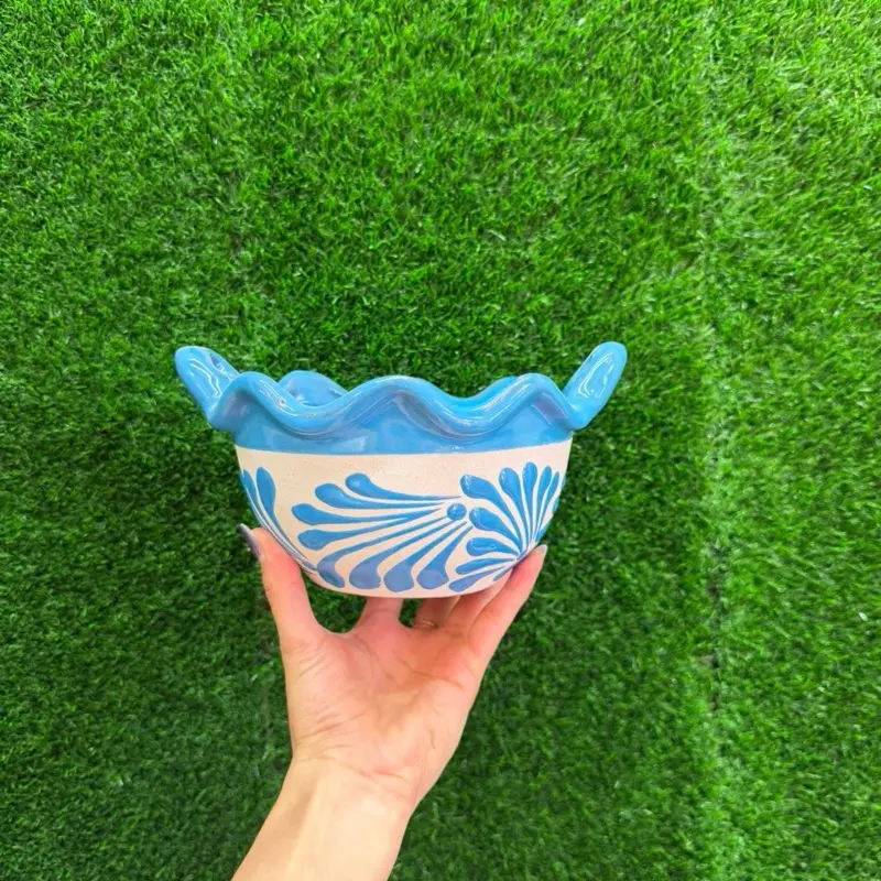 Relieve Cazuelita Salsera Grande Multiuso 1 Litro color Azul Turquesa Only Sets.