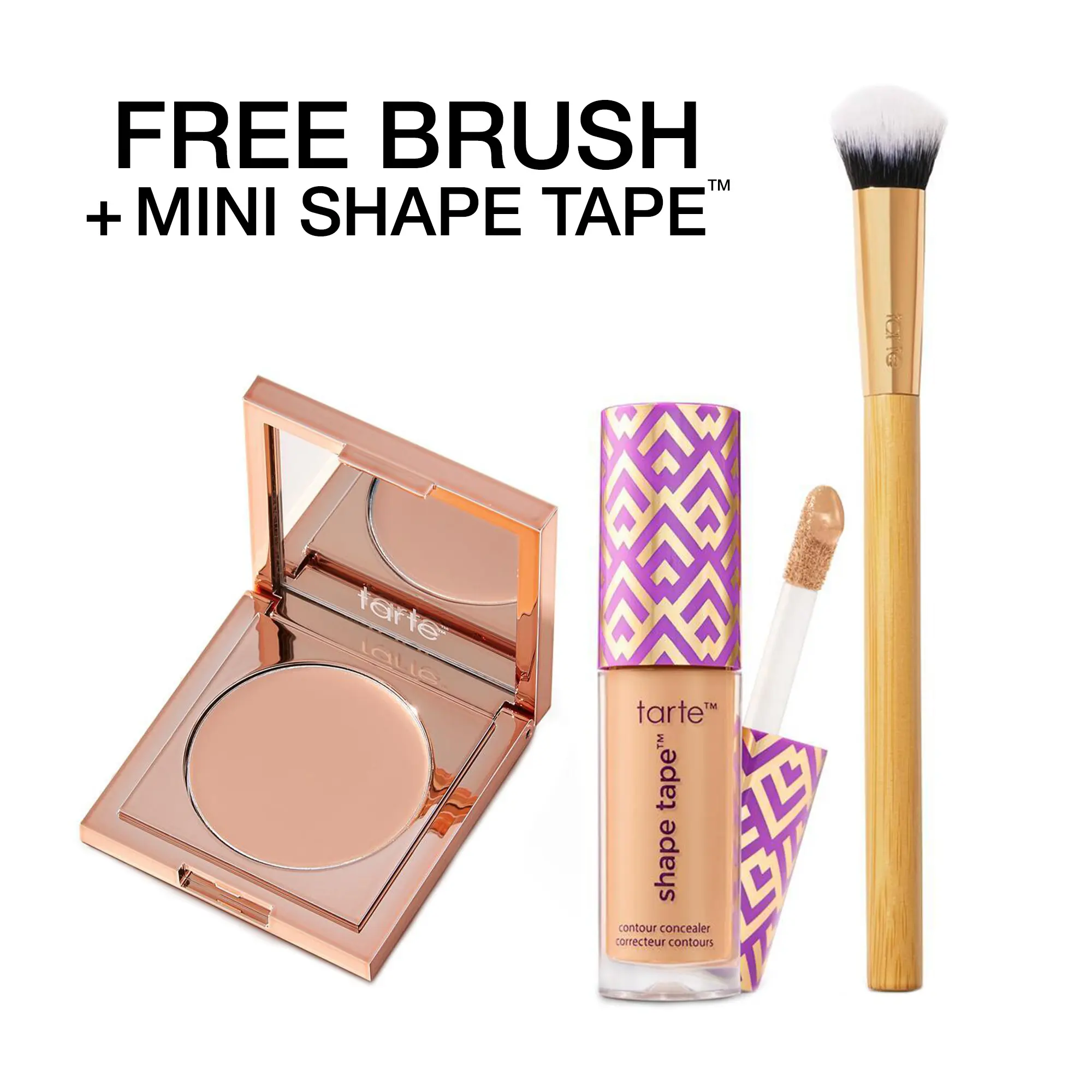 tarte undereye power couple - CC undereye + free travel size shape tape concealer & paw brush