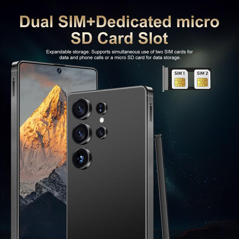 S25 Ultra Latest Version 4g Unlocked Smart Phone, 6.8 Inch Screen, 4500mah Battery, 4+64GB Storage, Dual Sim Slot, Octa-Core Cpu, Android Mobile Phones