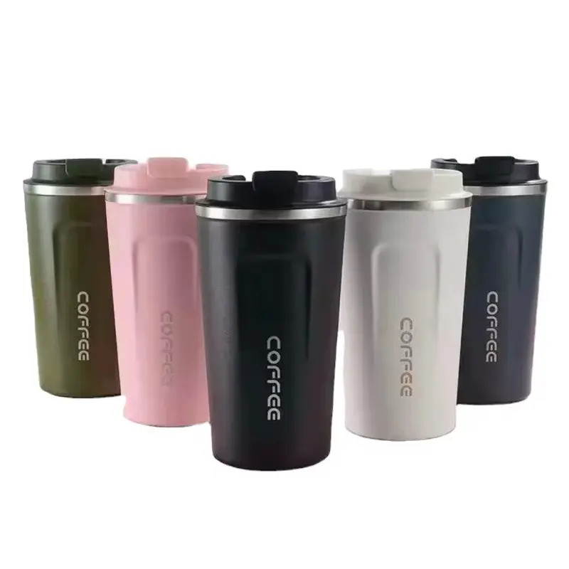 12 oz Insulated Stainless Steel Travel Coffee Mug - Spill-Leak Proof Reusable Thermal Drinkware with Lid for Camping, Hot & Cold Beverages