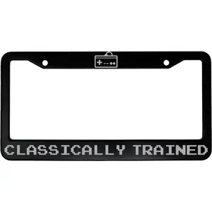 Classically Trained NES License Plate Frame - Retro Gaming Aluminum Car Accessory with Controller Icon