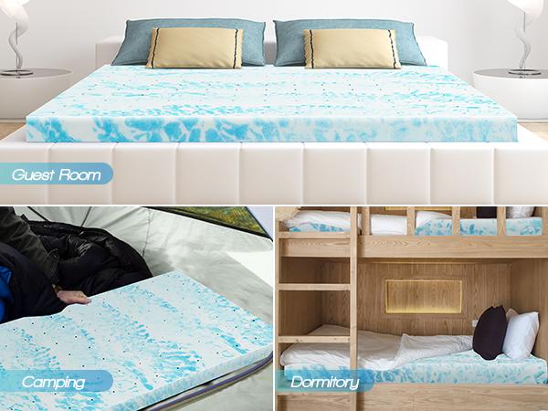 Sweet Furniture S -  Mattress Topper Full Gel Memory Foam Mattress Topper